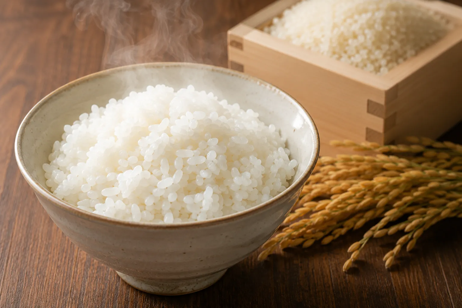収穫された米